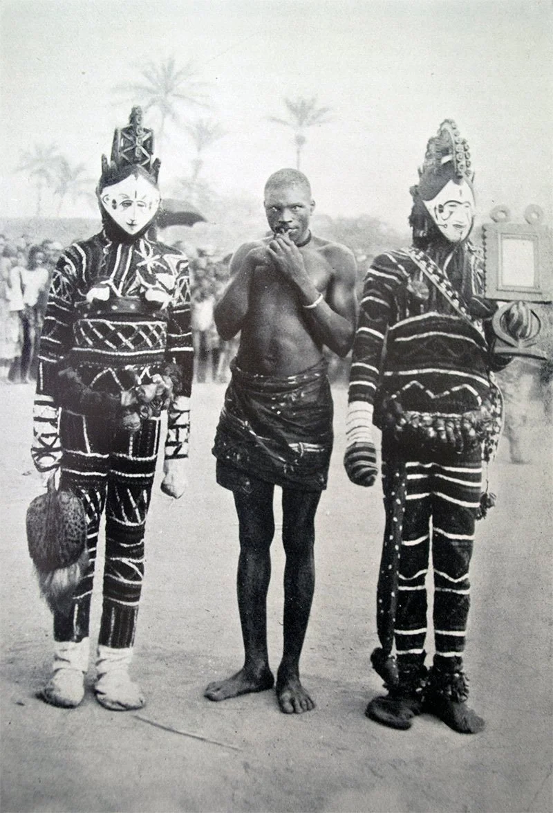 Agbọọ Mmụọ: Igbo maiden spirit masks. Early 20th century.  📸: Northcote Thomas.