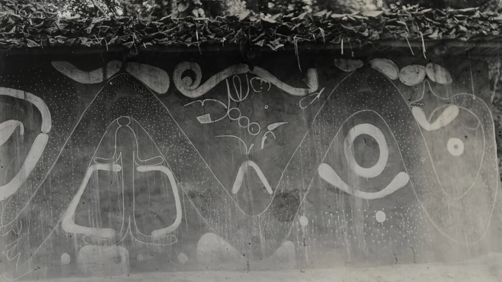 Uli painting on the walls