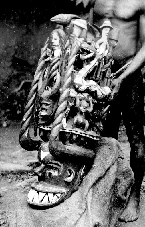 Mgbedike or Agu neche Enyi (leopard/elephant) [close-up], Nimo. 📸: G. I. Jones.