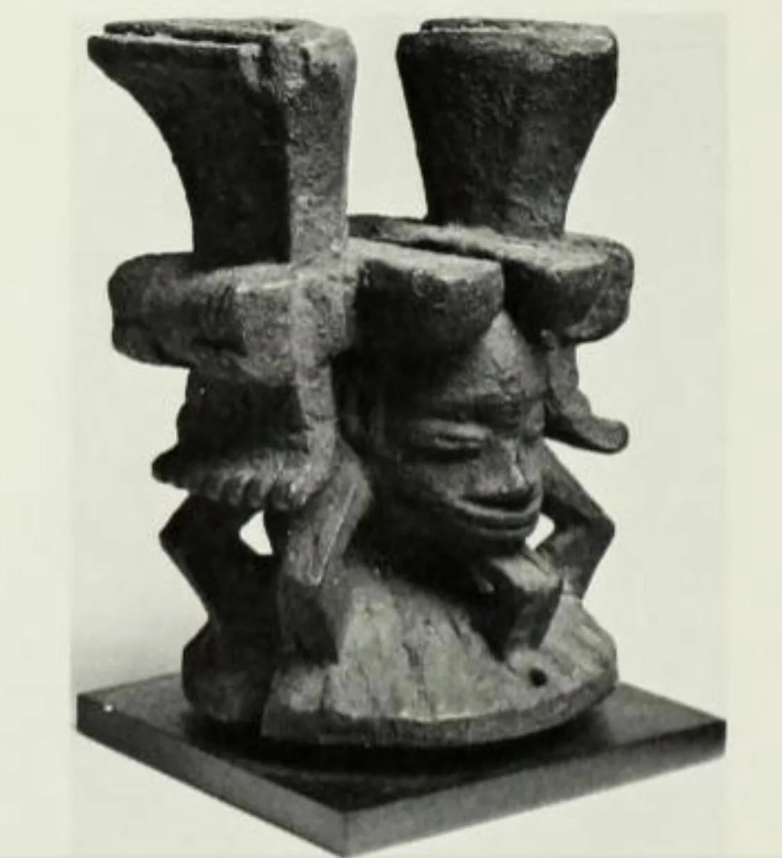 Ikenga from the Northcentral Igbo region (Nri-Awka-Okigwe), made with wood and measuring 75.9cm