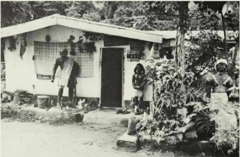 Outdoor shrine belonging to Christopher Unigwe of Ulakwo, Etche, 1983. 📸: Herbert Cole.