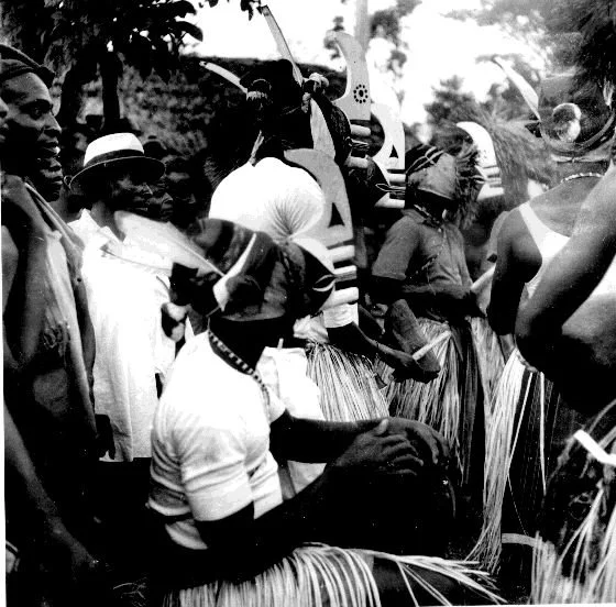 Masquerade band, Boys initiation, Elugu. 📸: G. I. Jones.