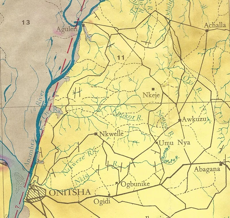 Map Onitsha Aguleri Geology