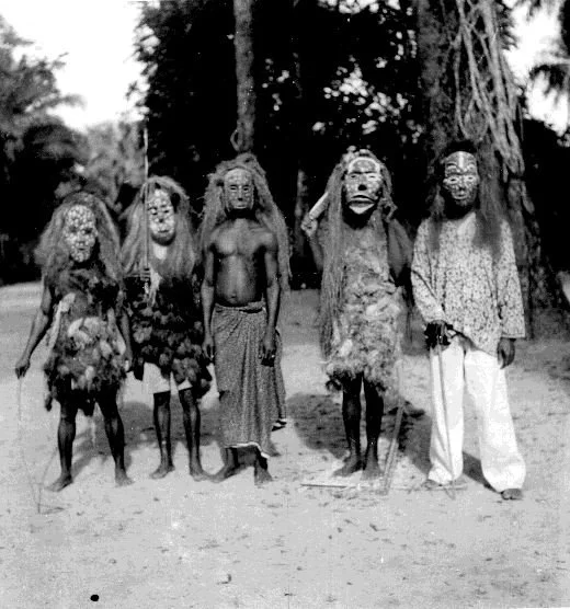 Five Ekpe (Igbo) masks Ubakala. 📸: G. I. Jones.