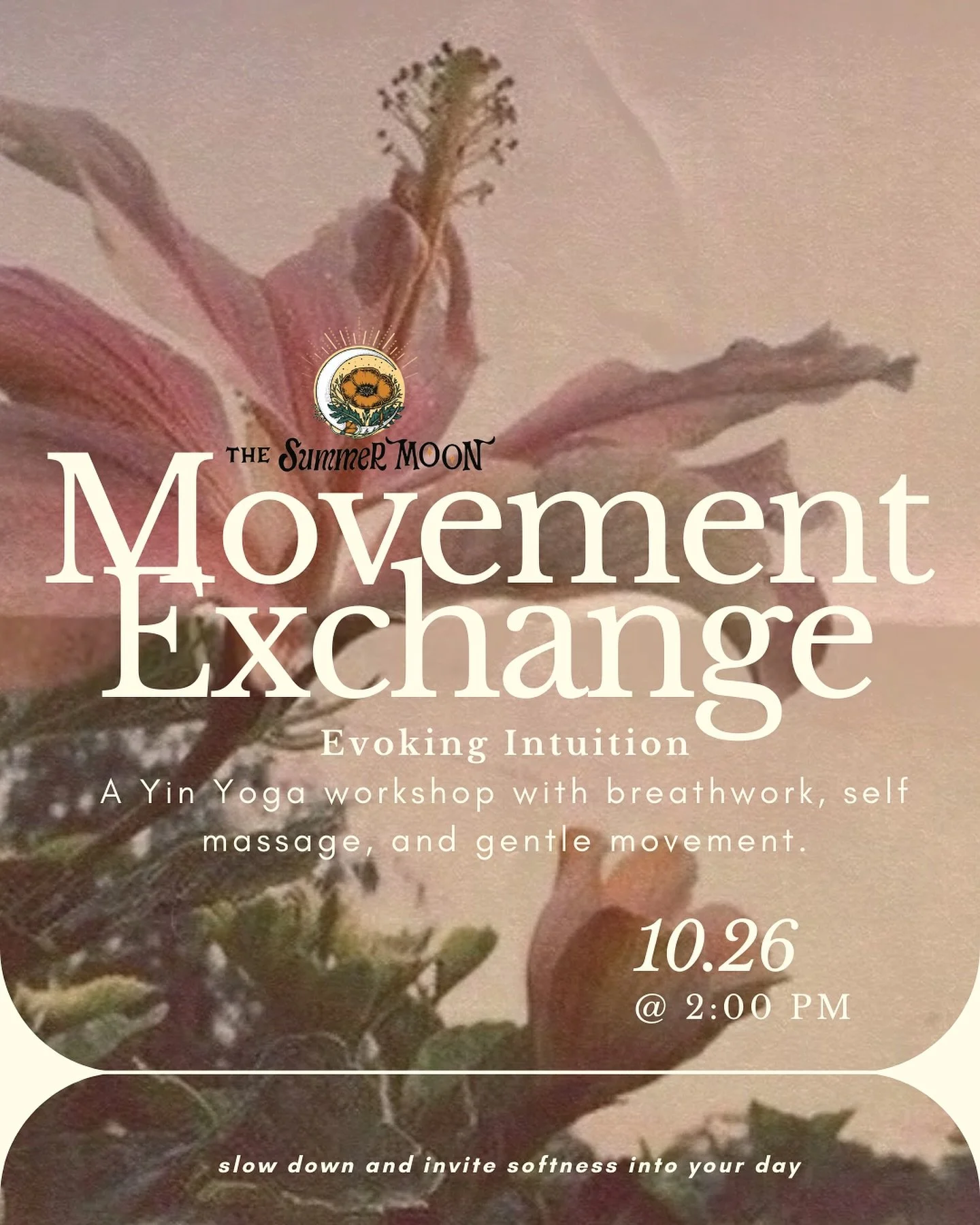 Coming up! A lush yin yoga workshop with @movement_exchange 🥰💕 This workshop will incorporate self massage and breathwork 🫶

Held in safety and presence, we'll release stuck energy and open into intuition. Join Athena for a self-care day to embody
