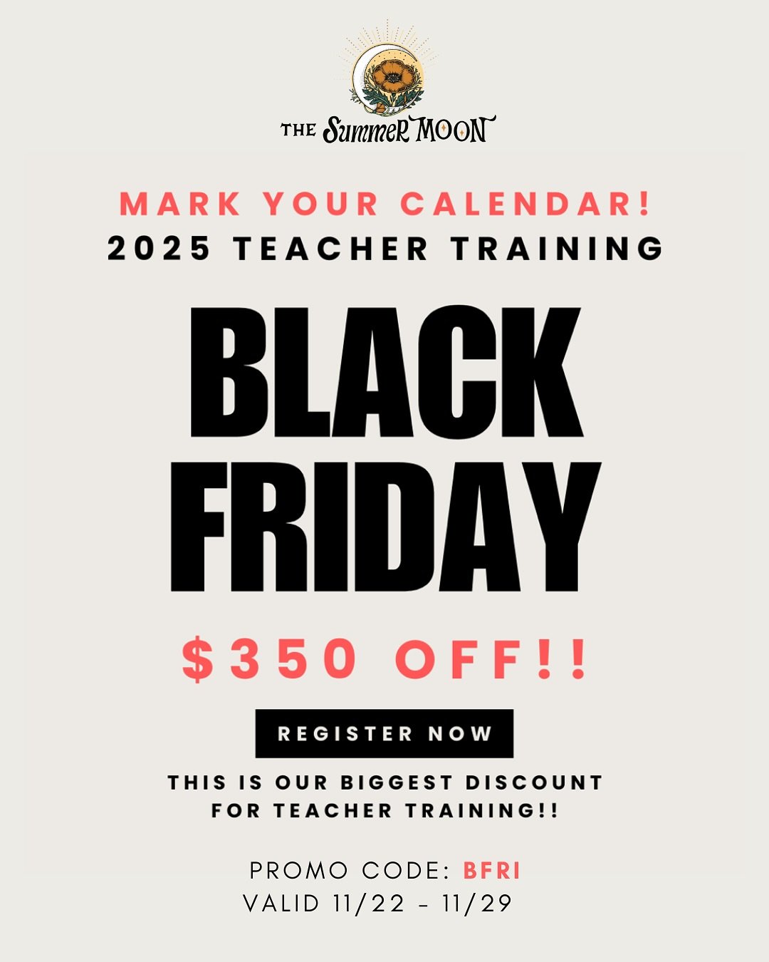 Can you believe it!? Our annual teacher training is right around the corner and we are SO excited! Announcing right before Black Friday so we could couple it with the biggest savings of the year! If you have been wanting to find a teacher training or
