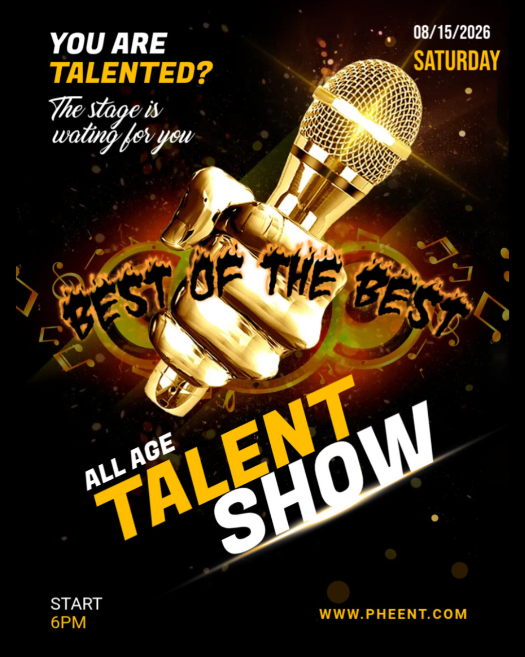 Show off your skills and shine bright at the Best of the Best Talent Show—fun for everyone!