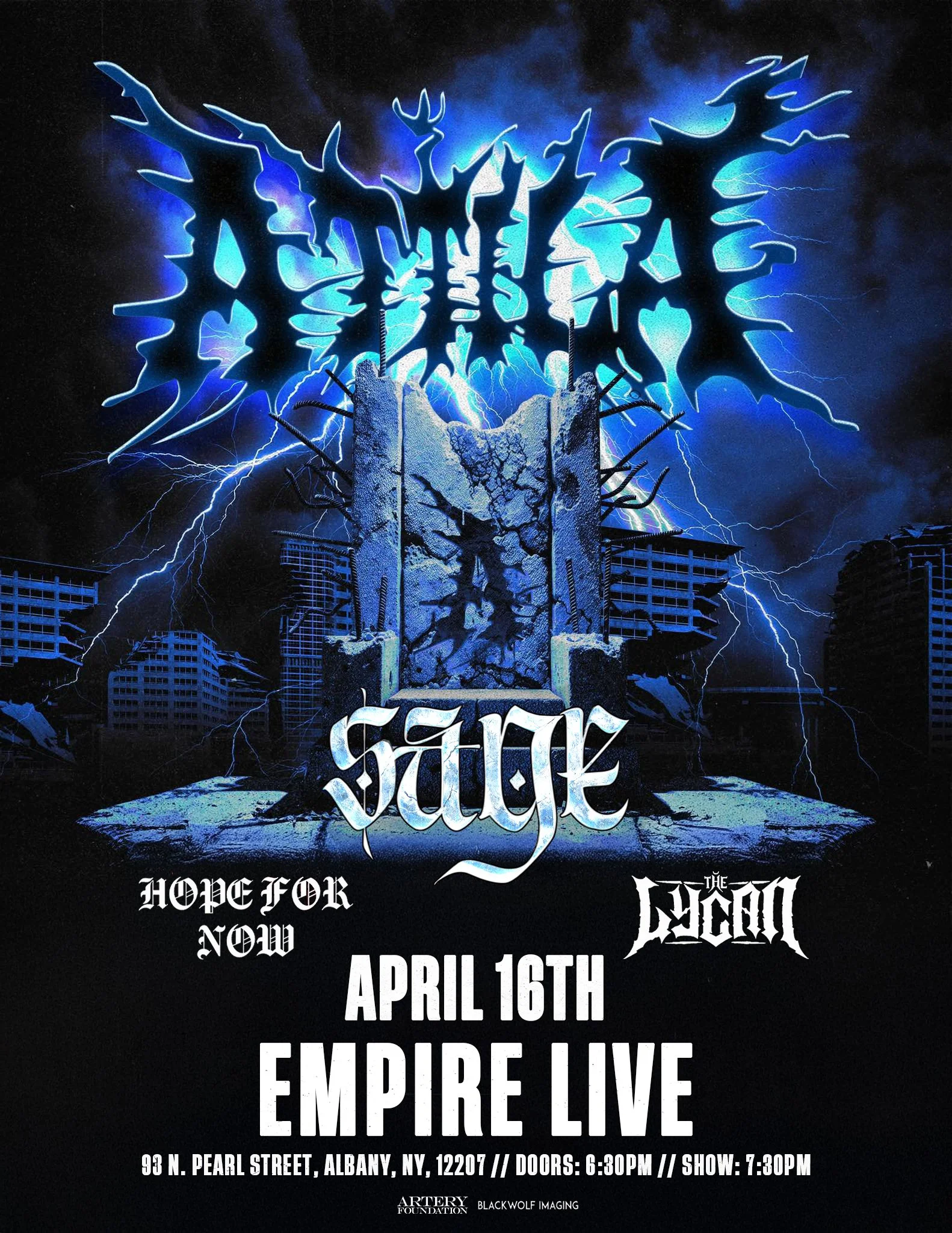 APRIL 16TH - ALBANY, NY - EMPIRE LIVE