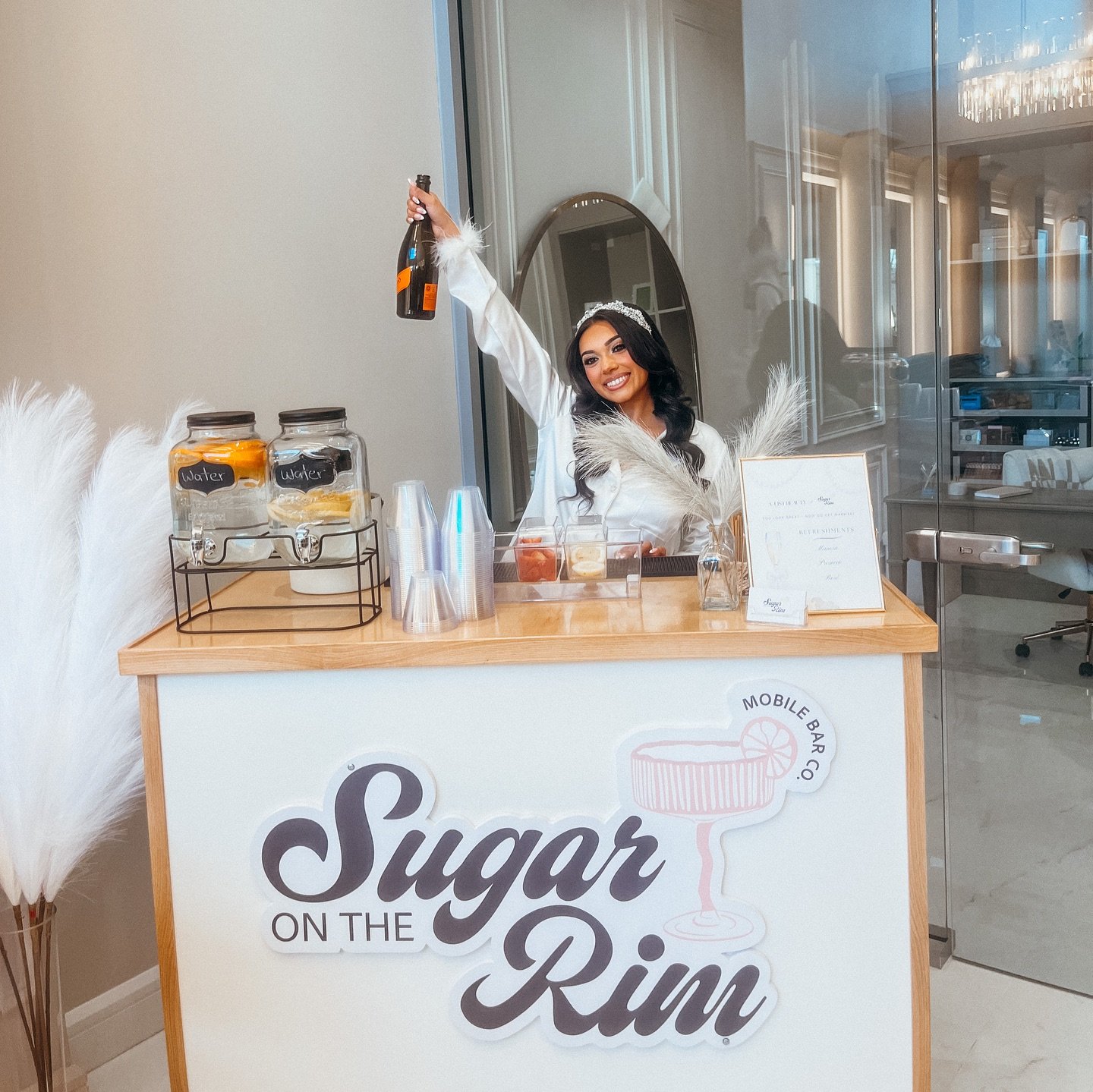 ✨Your bridal morning can look just like THIS ✨

Imagine being surrounded by your favorite people, getting glammed up, and being waited on hand and foot &mdash; mimosa in hand, of course 🥂

With Sugar On The Rim, we bring the luxury straight to you o