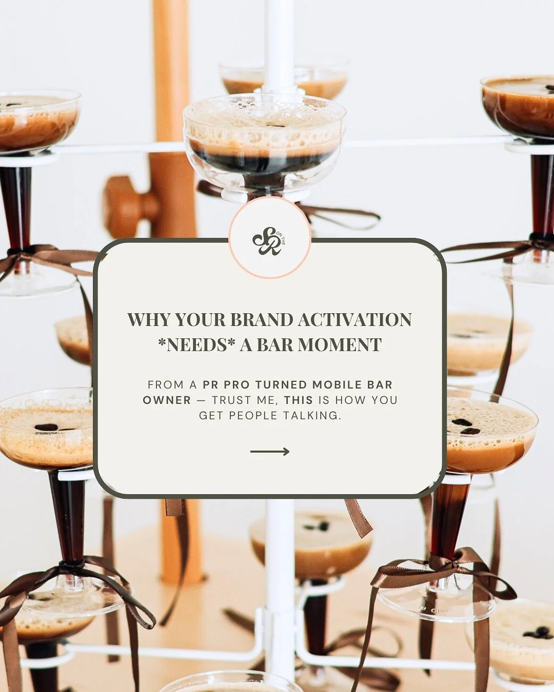 Most activations fail because they&rsquo;re seen &mdash; but not felt 👏🏻

As a former PR pro turned mobile bar owner, here&rsquo;s the truth: the bar is your multi-sensory storytelling tool. 

Research shows that multi-sensory experiences (taste + 