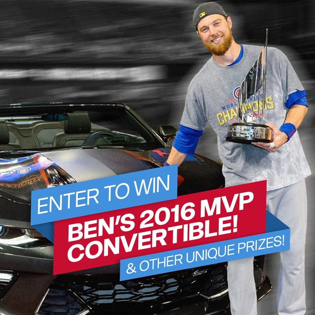 You could drive away in a piece of baseball history!

We&rsquo;ve officially launched our 2026 sweepstakes, where you could win Ben Zobrist&rsquo;s 2015 MVP Camaro and other unique prizes! 

Every entry is a direct donation to Champion Forward.
That 