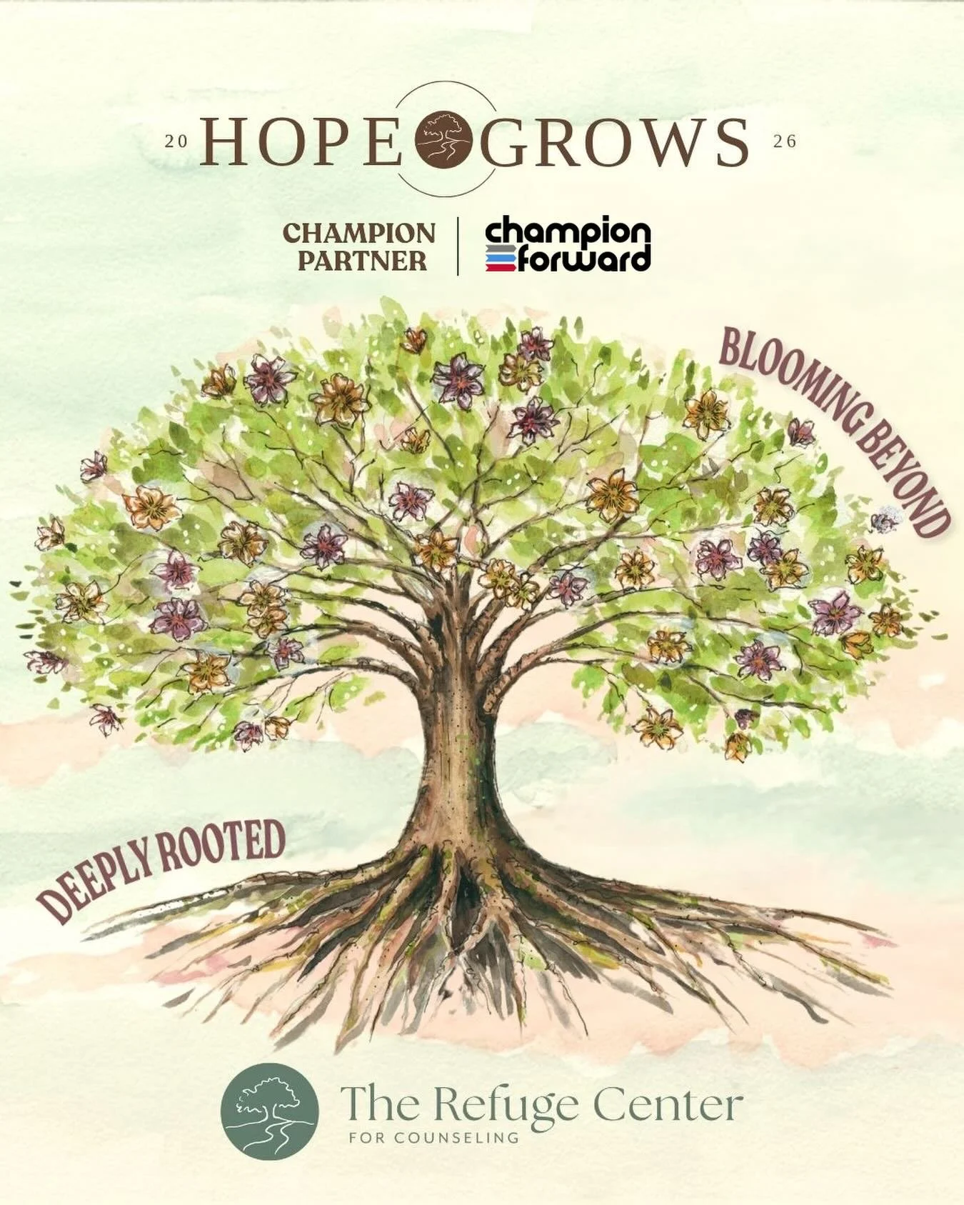 We&rsquo;re honored to share that Champion Forward is a Champion Partner for The Refuge Center&rsquo;s Hope Grows event.

The Refuge Center is doing incredible work to provide accessible, affordable mental and emotional healthcare to those who need i