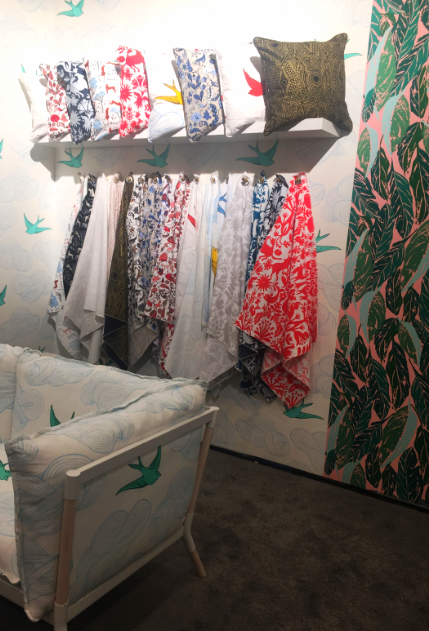 A range of prints in wallpaper and textiles