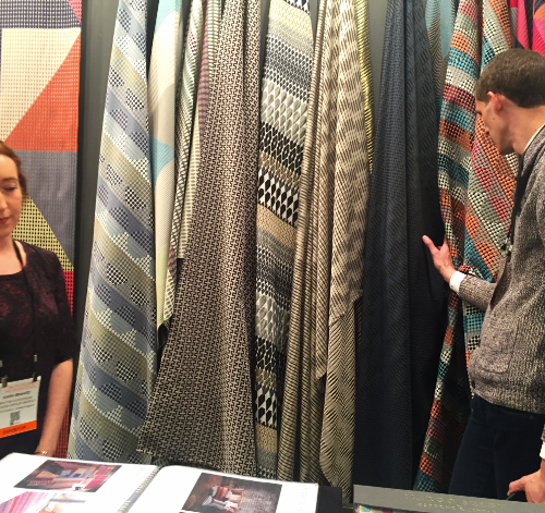 Joe exploring the many textile options