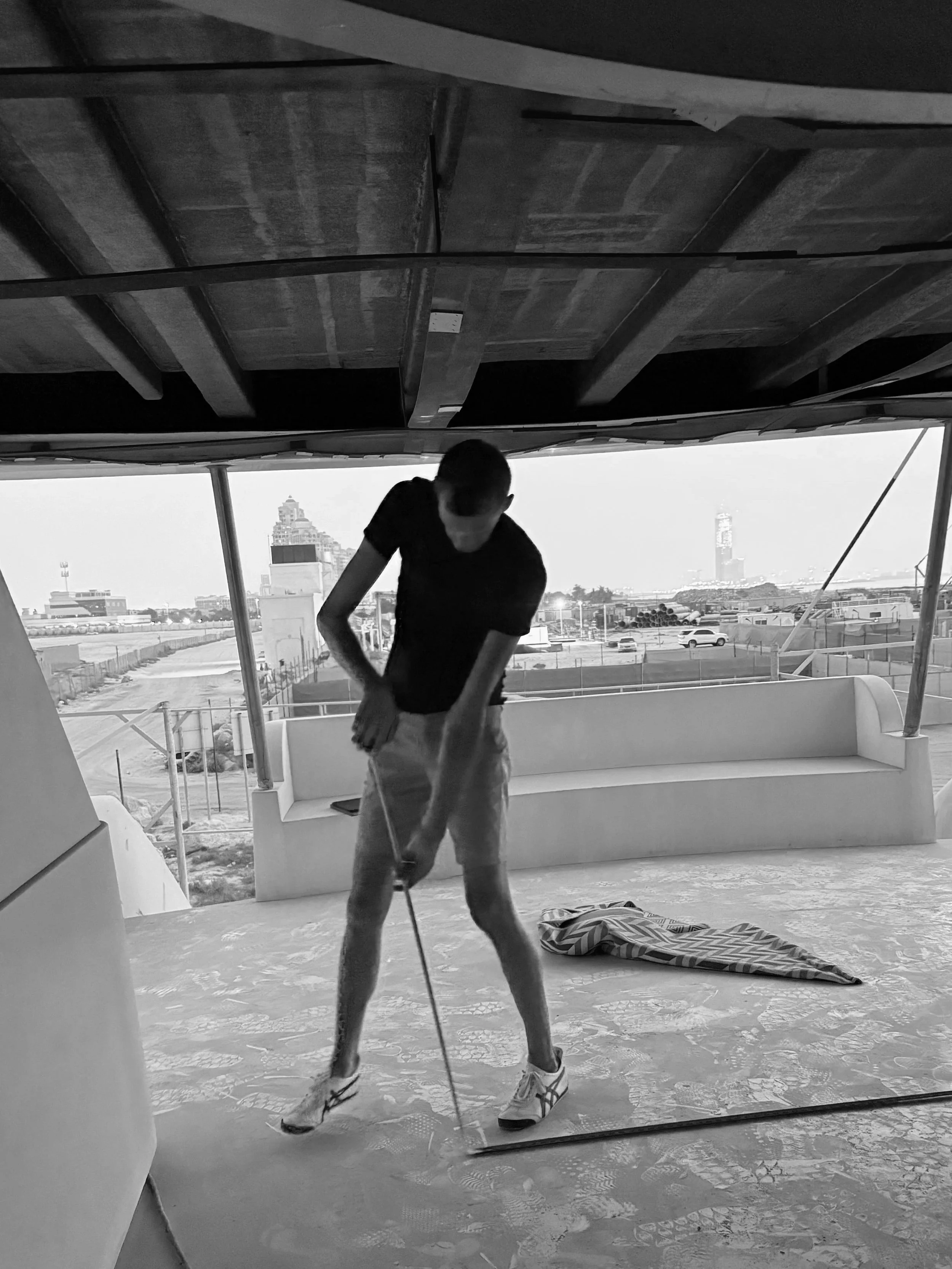 Measuring the mold of a superyacht to begin the design process