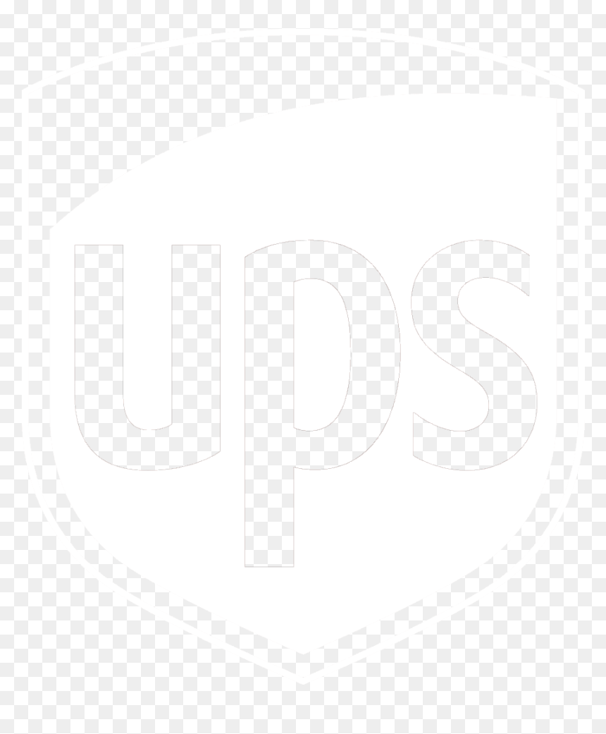 White background with a semi-transparent shield logo featuring the letters 'UPS' in the center.