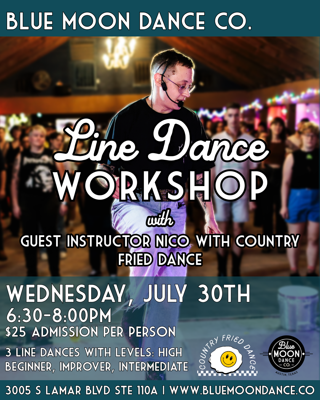 WORKSHOP WEEK: Line Dance with Guest Instructor Nico with Country Fried Dance