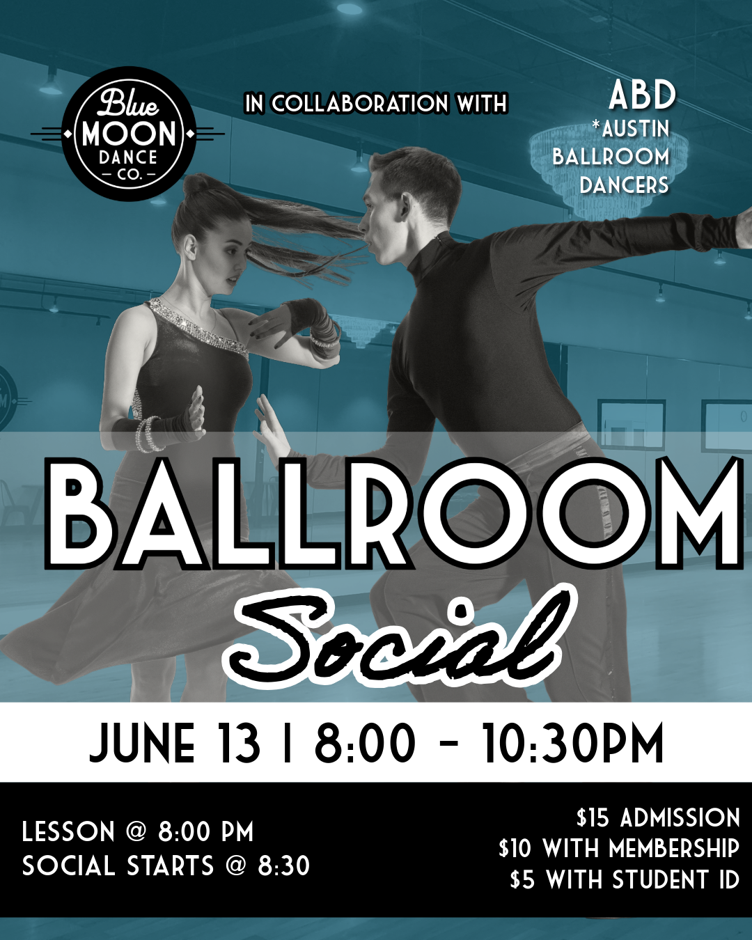 Ballroom Social in collaboration with Austin Ballroom Dancers