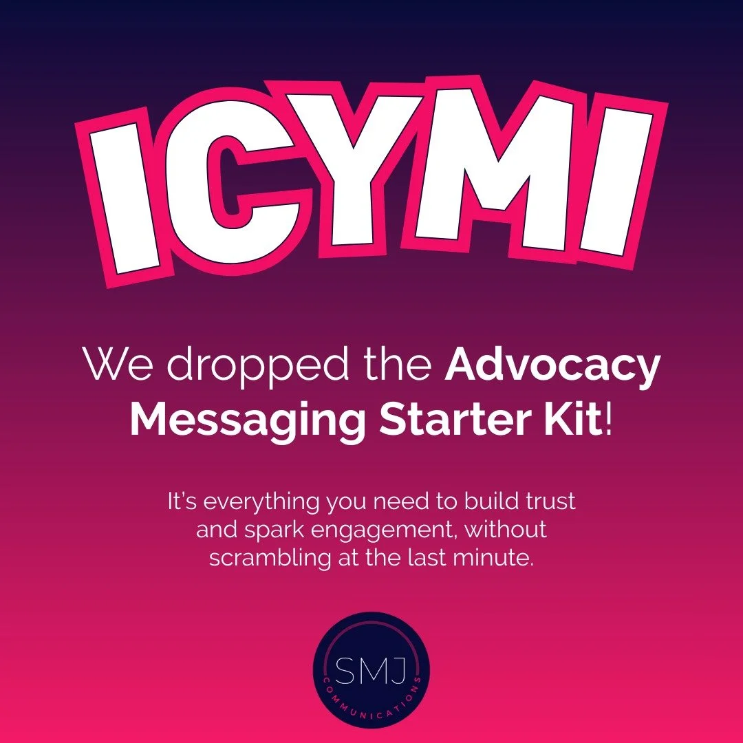 ICYMI!

Our Advocacy Messaging Starter Kit is live and packed with practical tools to help you:
-Clarify your message
-Plan your campaign
-Communicate with purpose

If you&rsquo;re showing up for fall awareness moments, don&rsquo;t do it without this