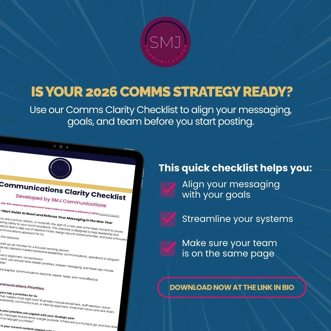 Feeling the pressure to hit the ground running in 2026?

Before you dive into another to-do list, let&rsquo;s make sure your communications strategy is actually ready for what&rsquo;s ahead.

We created the Comms Clarity Checklist to help you assess 
