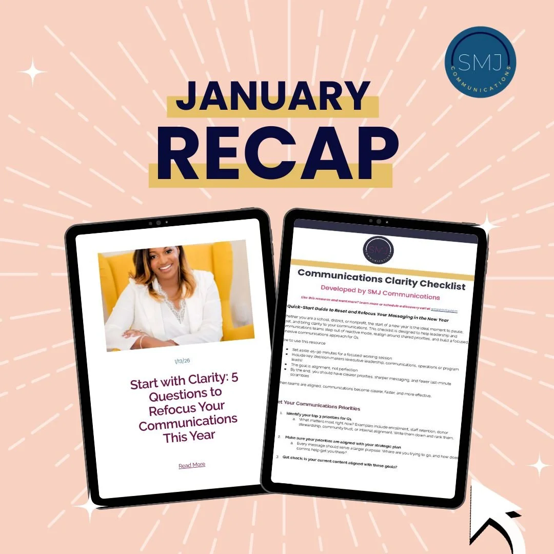 ICYMI: Here&rsquo;s what we shared this month to help you kick off 2026 with intention and alignment👇

-Blog: Start with Clarity: 5 Questions to Refocus Your Communications This Year
-Free Resource: Communications Clarity Checklist

All resources ar