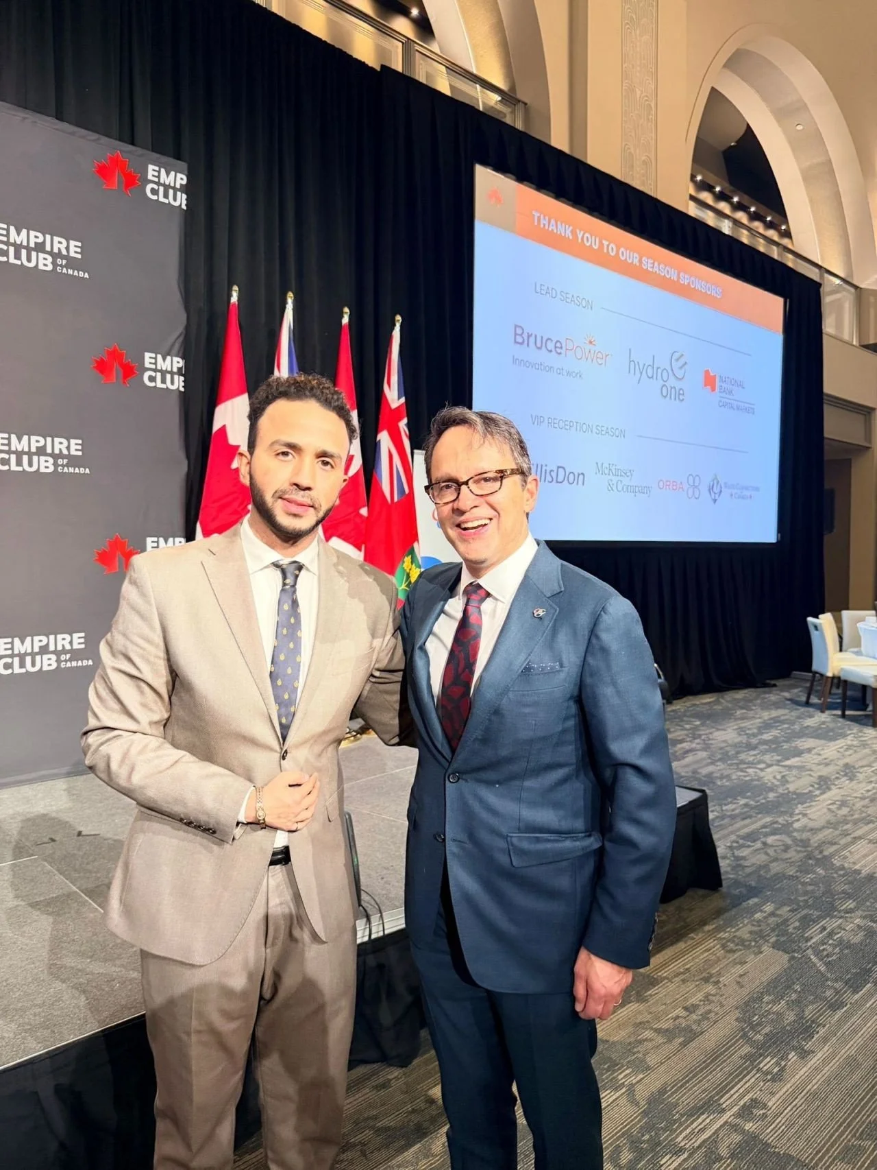 President Abdullatif Al-Shaikh Represents Canada Arab Congress at Ontario Economic Report Launch, Engages with Federal and Provincial Leaders