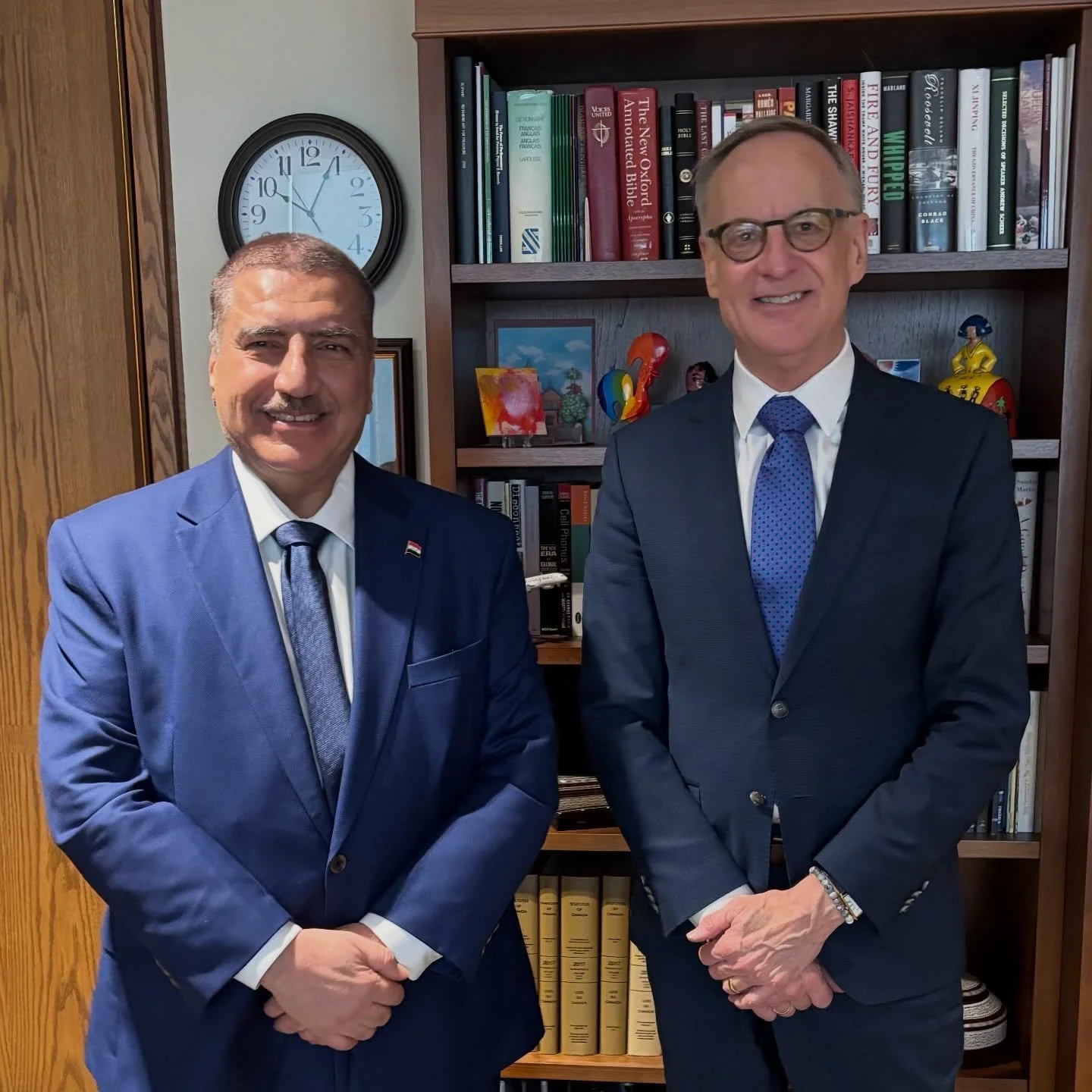 Parliamentary Secretary to the Minister of Foreign Affairs, The Honourable Robert Oliphant met with the Ambassador of Iraq to Canada, H.E Abdulrahman Al-Hussaini