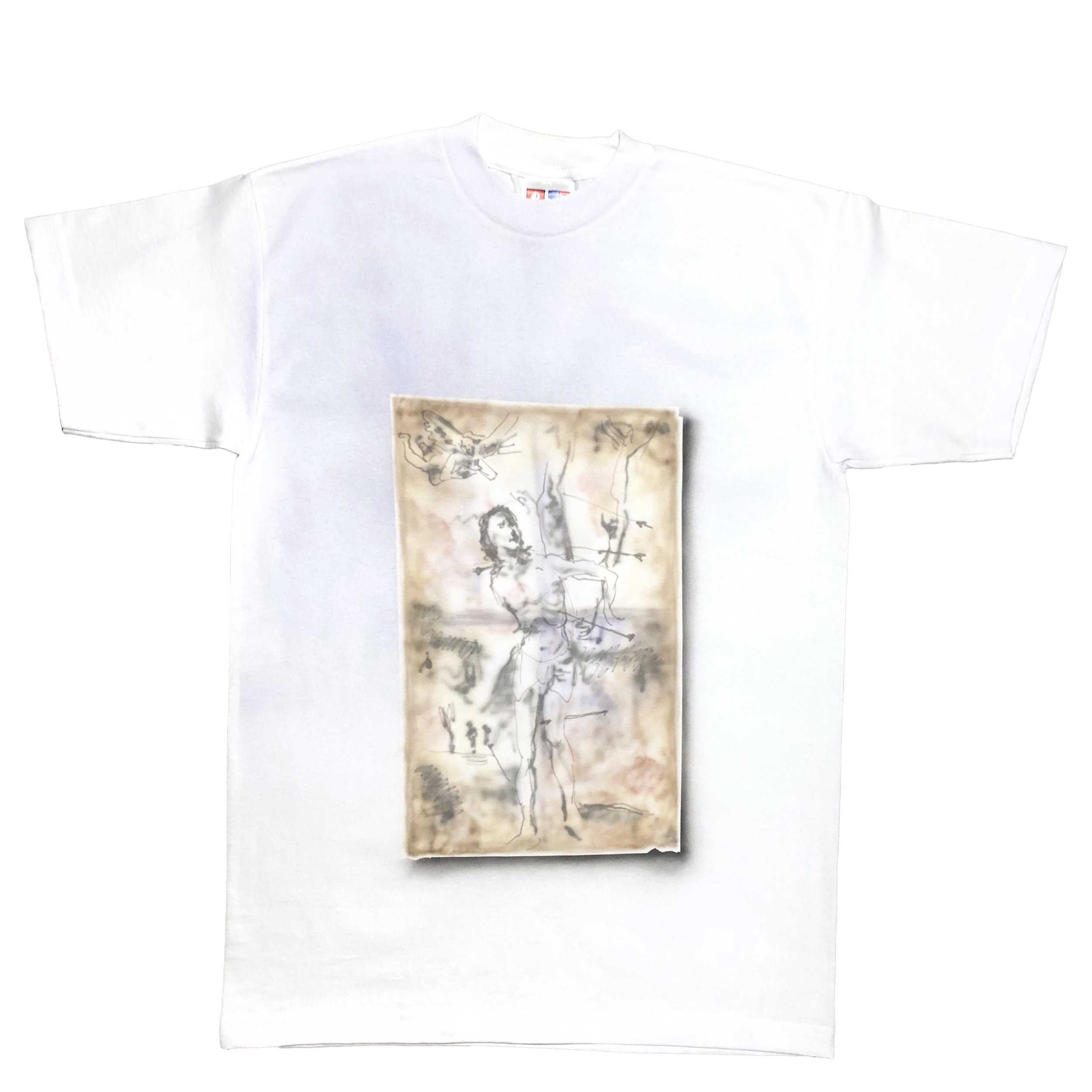 M drawing of St Sebastian