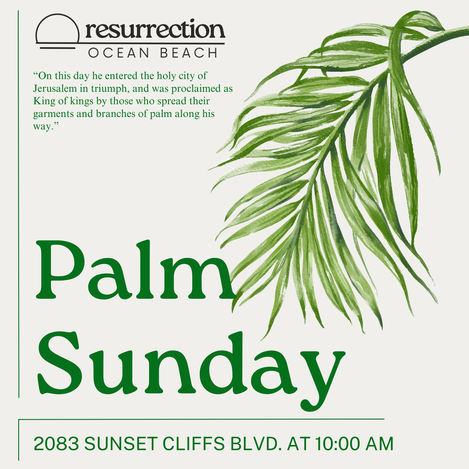 Palm Sunday