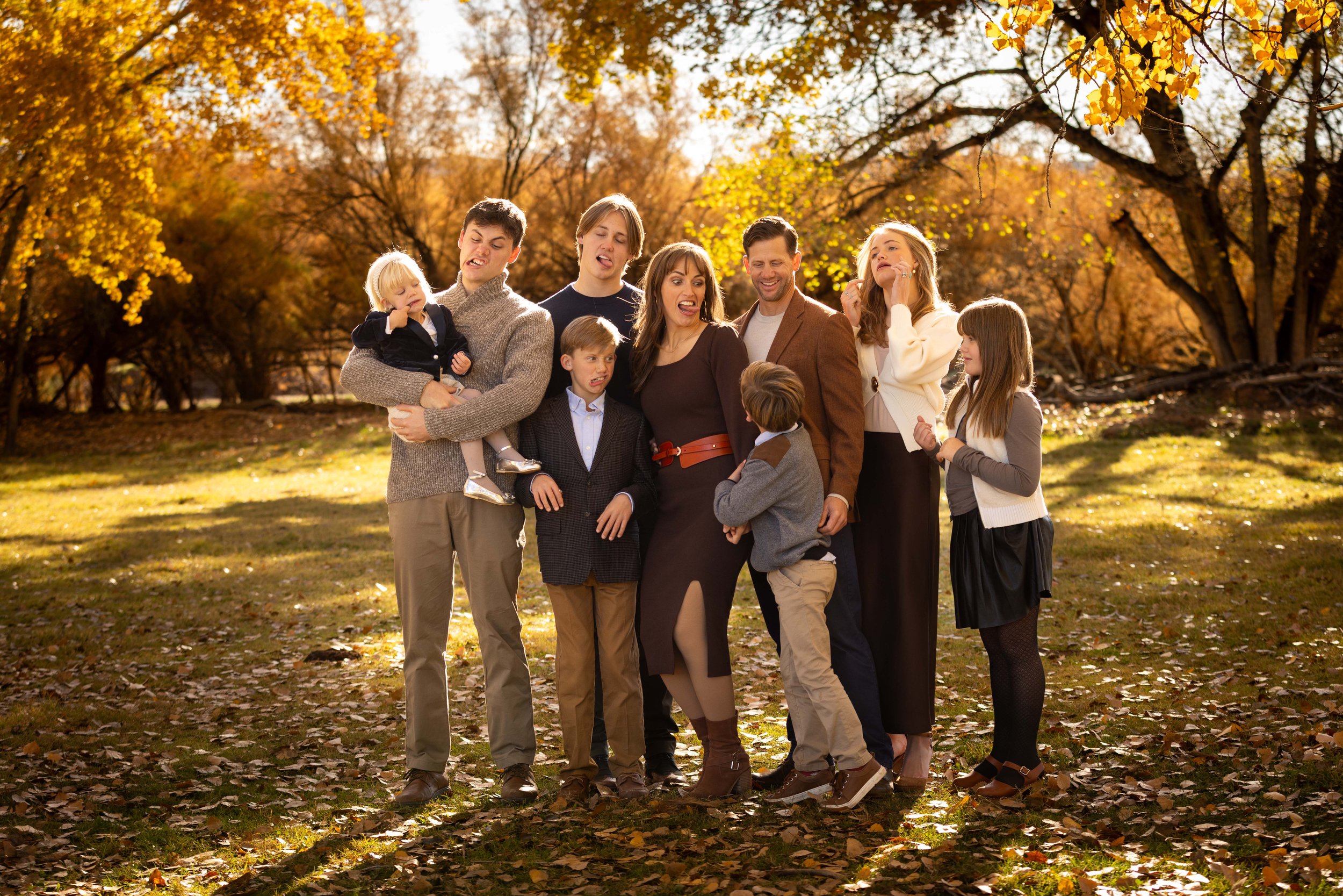 Fall family portrait session southern Utah at the Kirkland field in southern utah