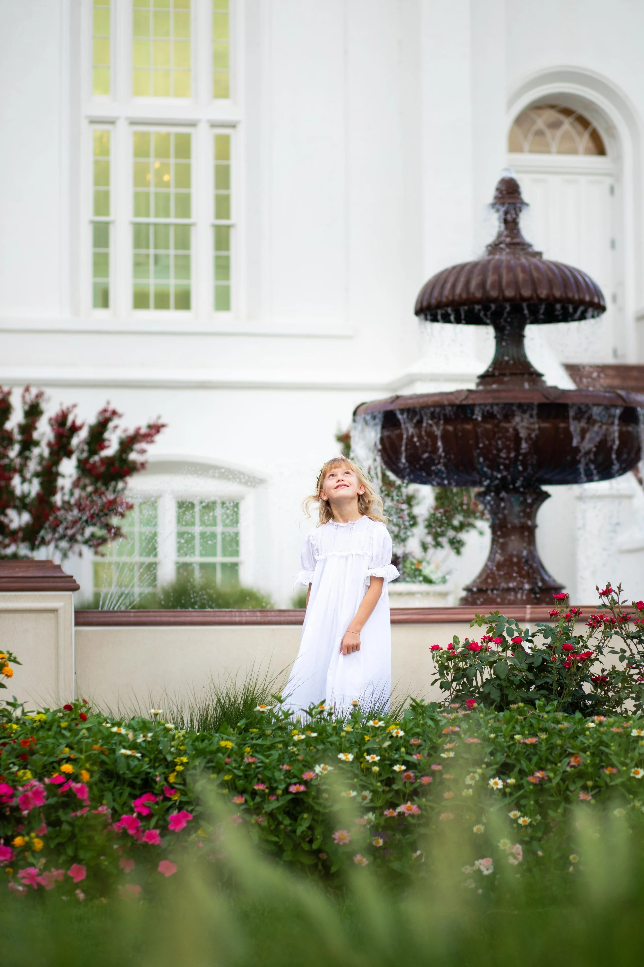 great to be 8 baptism photoshoot at the Saint George UT temple.