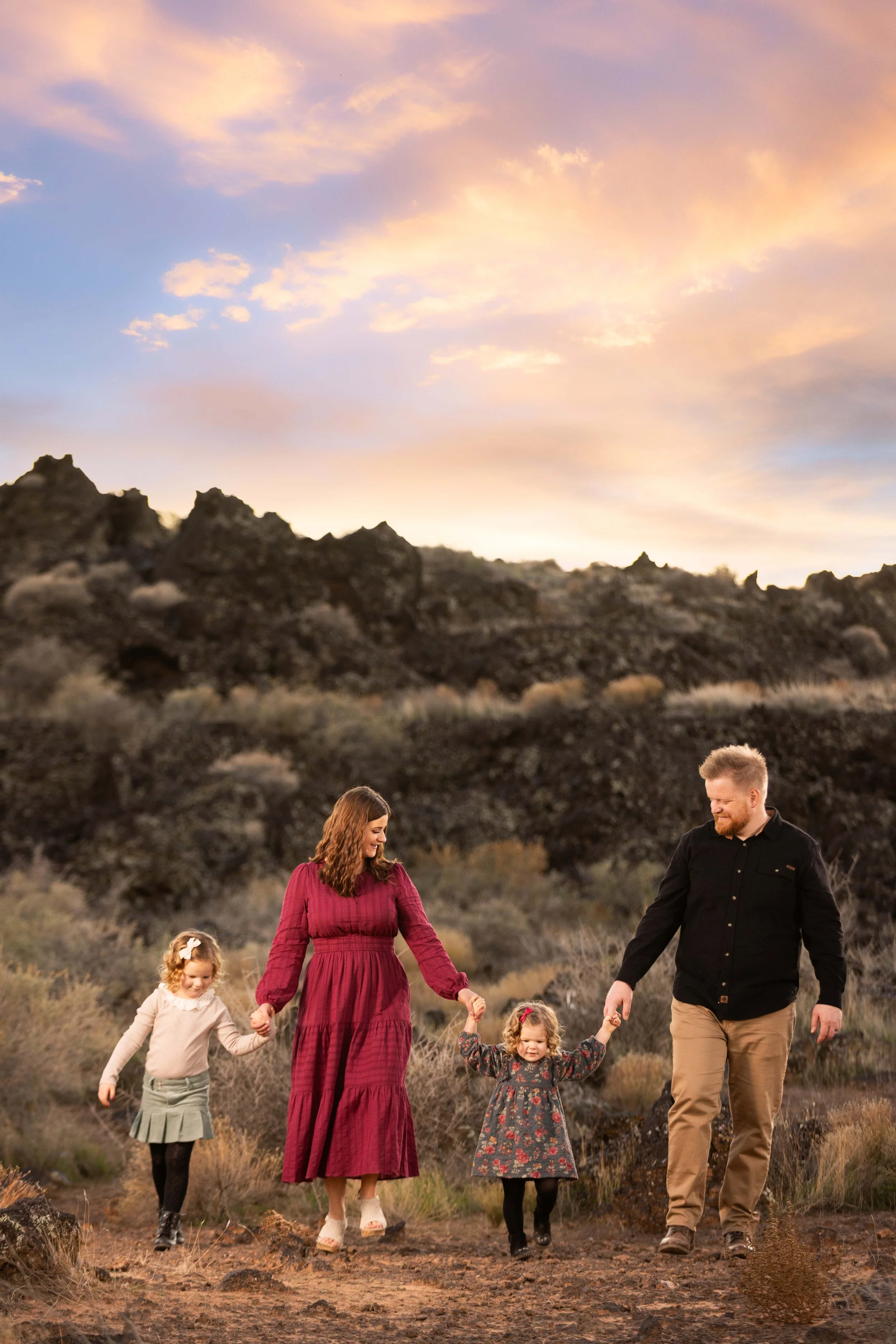Family walking together