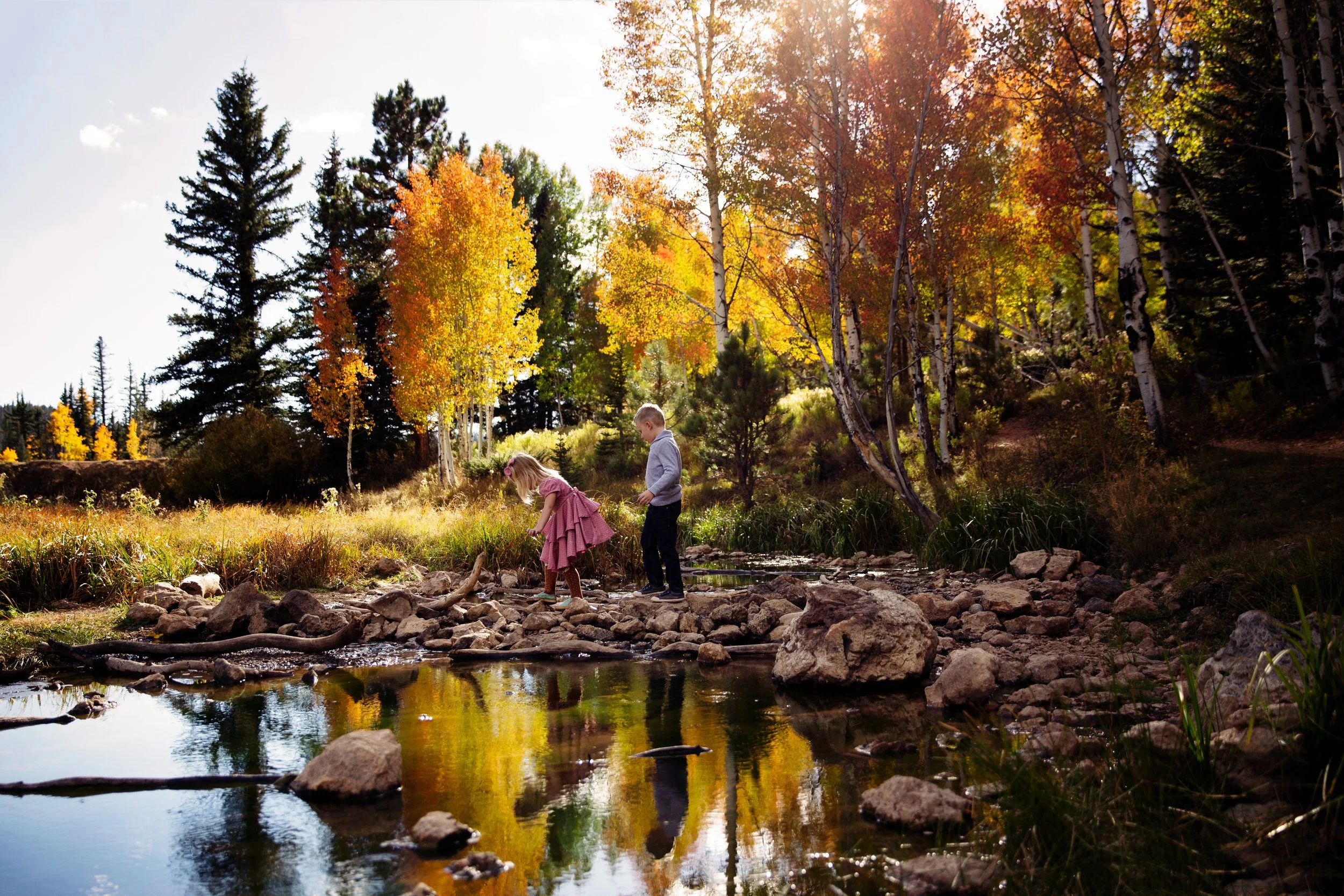 Epic and whimsical children's portraits at Duck Creek in utah