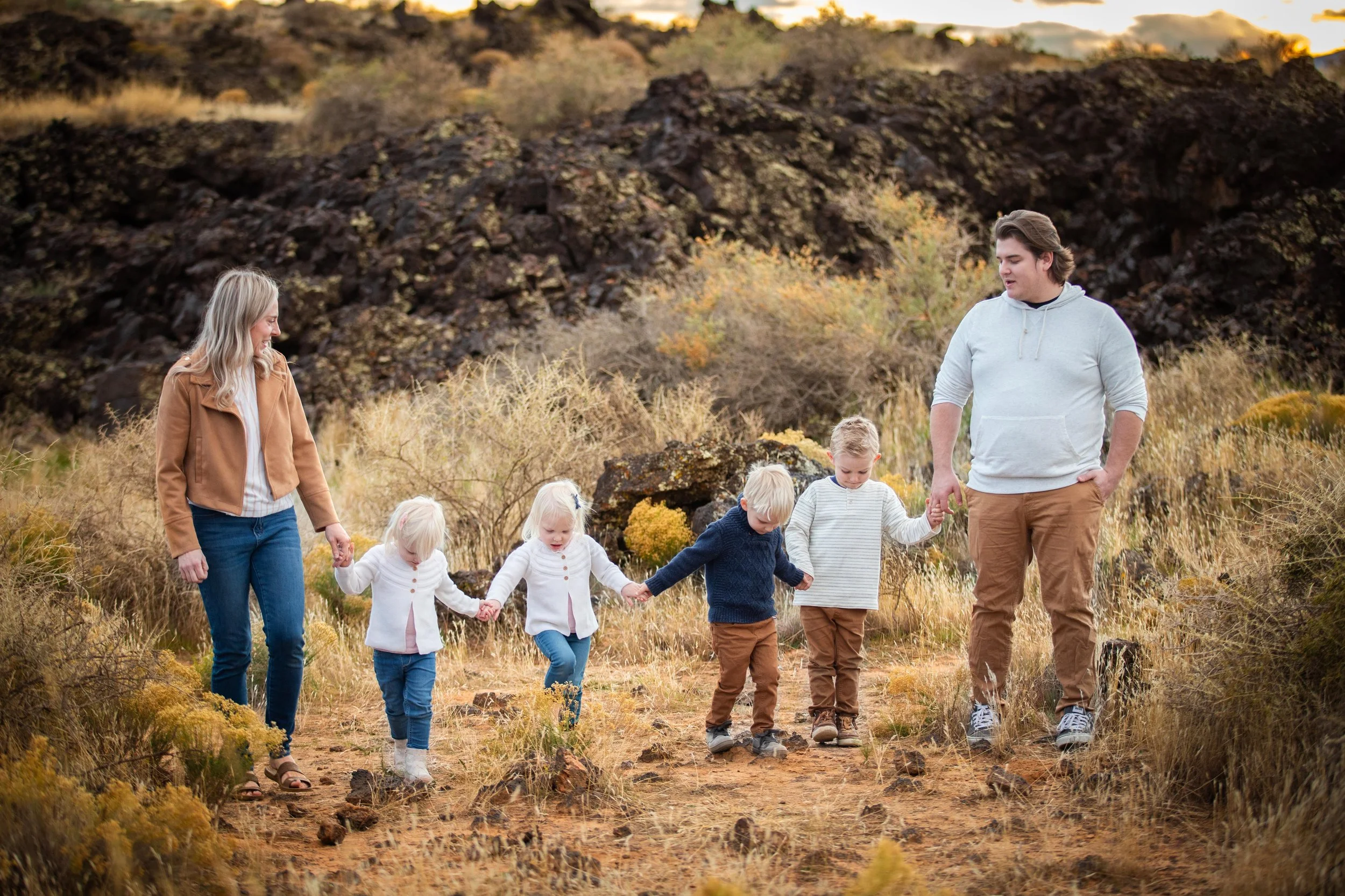 Best places to take family photos in saint george utah  in the fall.