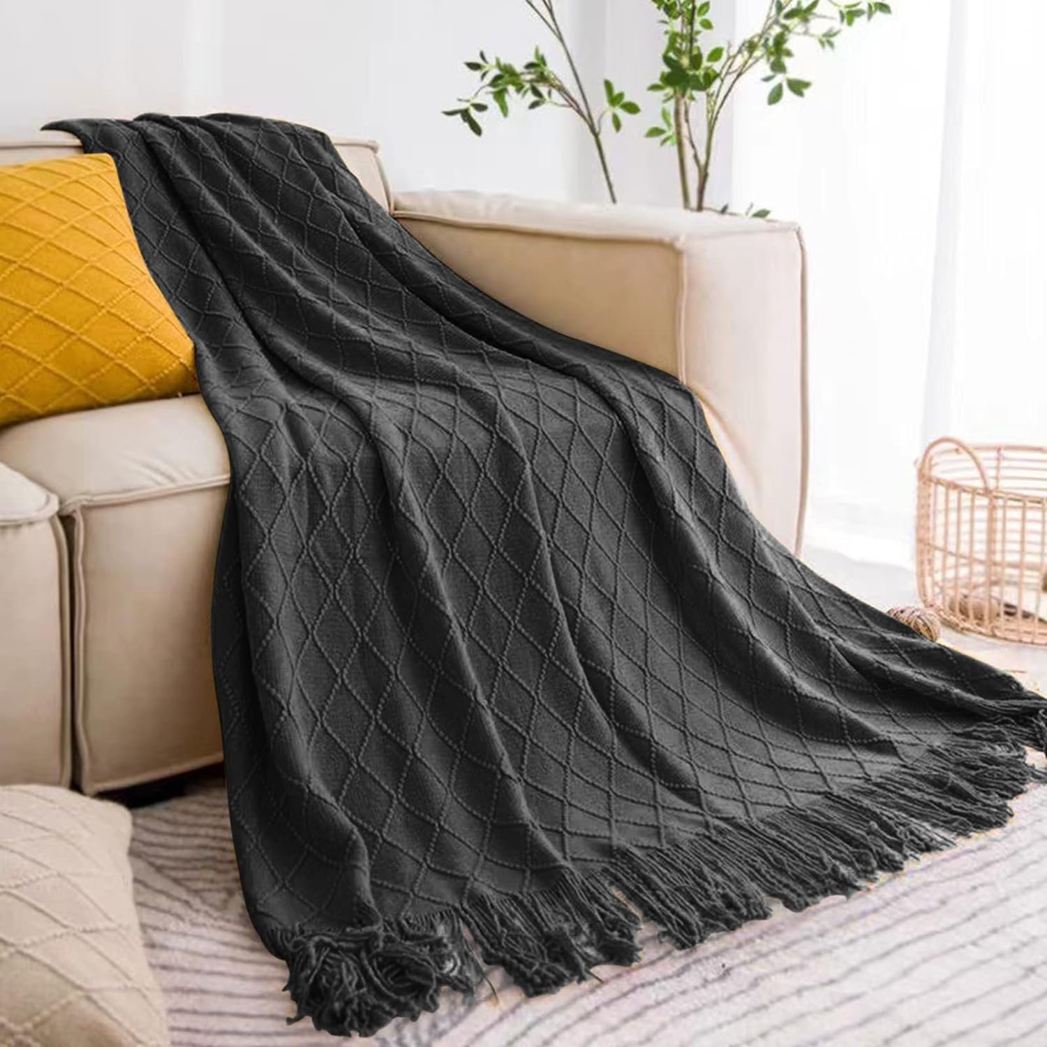 Knitted Throw Blanket