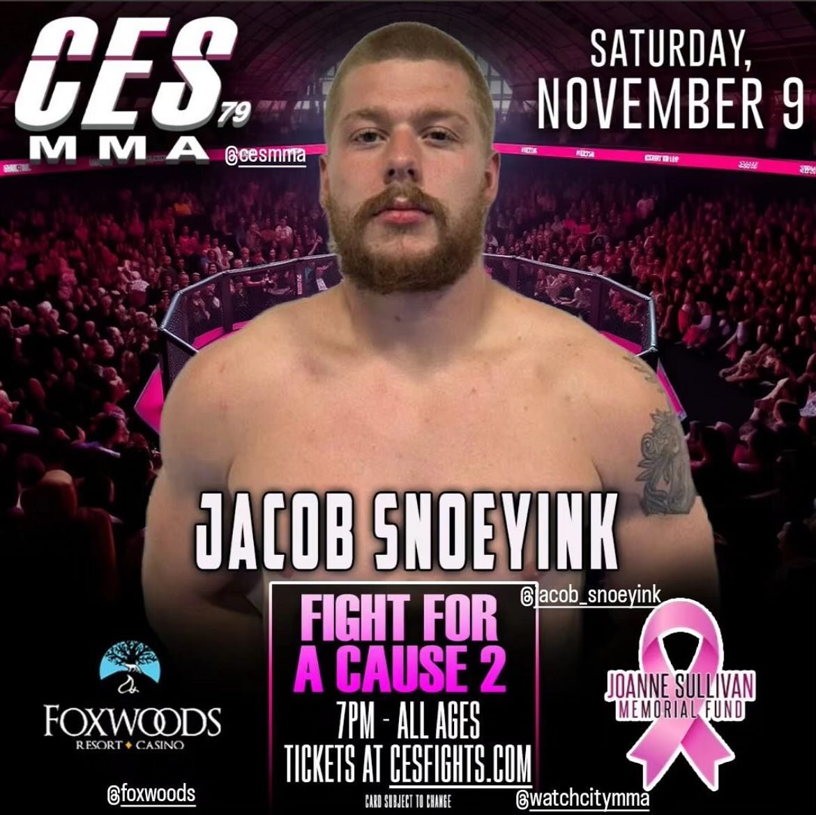 November 9th come watch and support @jacob_snoeyink as he represents WatchCity in his MMA Debut at @foxwoods! 
.
#mma #mmafighter #mmadebut #foxwoods #amateurmma