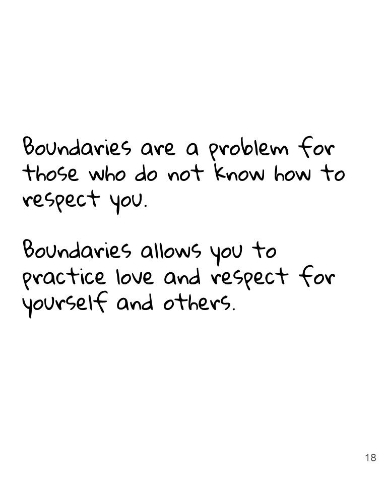 What area(s) of your life would change for the better with boundaries?     How?