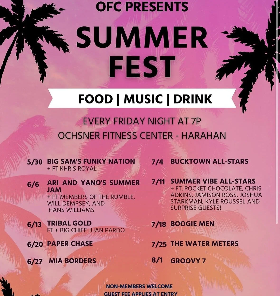 Hitting Friday night @ochsnerfitness for their Summer Concert Series&hellip;it&rsquo;s gonna be a fun night of music with some incredible musicians and we&rsquo;re happy to be a part of it! 

See ya dere bring a swim suit🏊
.
.
.
.
.
.
#neworleans #n
