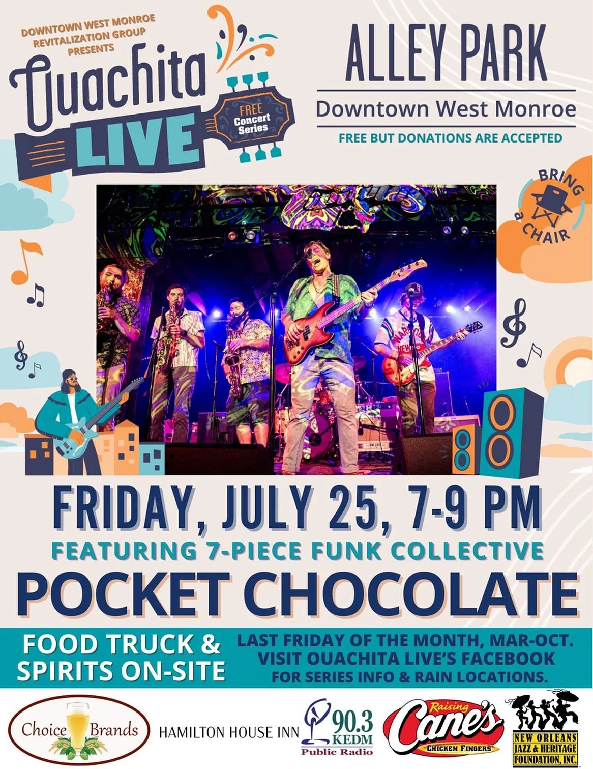 West Monroeeeee!! Making our way out to you at the end of this month for Ouatchita Live and we can&rsquo;t wait WE&rsquo;LL SEE YOU THERE🫨🍫
.
.
.
.
.
.
#neworleans #nola #neworleansmusic #nolamusic #livemusic #westmonroe #louisianabands #livebands 