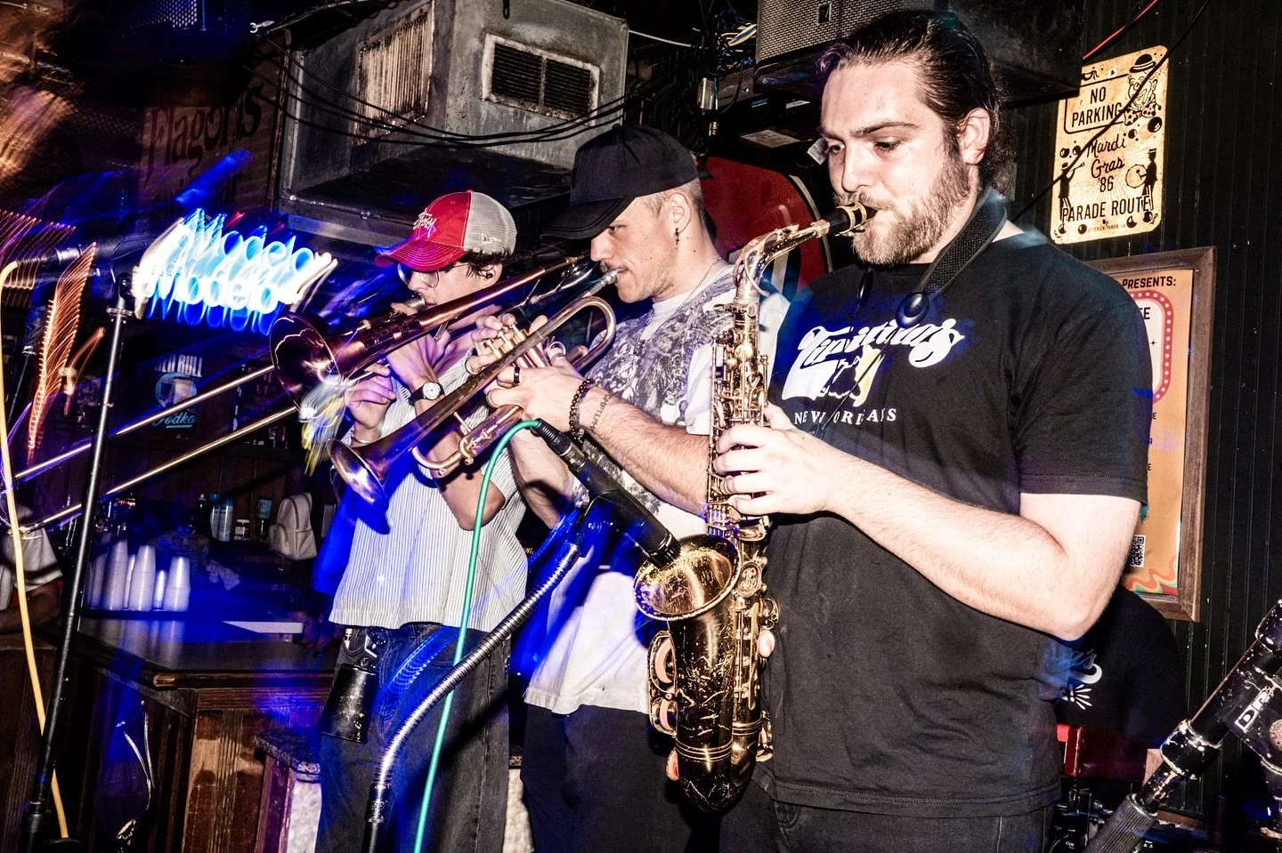 Join us for an evening of libations and music TONITE @lebontempsroulenola it will be a rager, bring a friend, make a memory, tap into your subconscious🫥🍫

📸: @nathanaschweitzer 
.
.
,
.
.
.
#neworleans #nola #neworleansmusic #nolamusic #neworleans