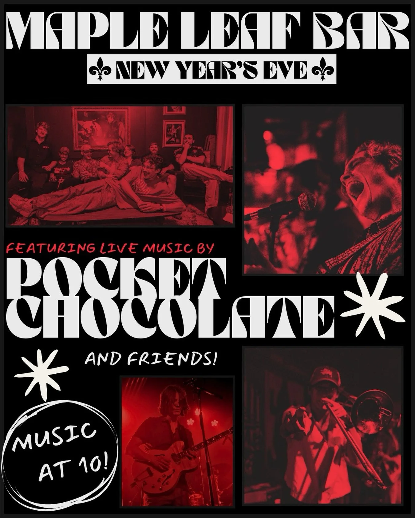 The biggest party in town is happening @mapleleafnola on New Year&rsquo;s Eve

So excited for this one and we&rsquo;ll have many special guests for this show so be sure to mark them calendars cuz we wanna see yer beautiful faces🎉🍾

Honored to be ab