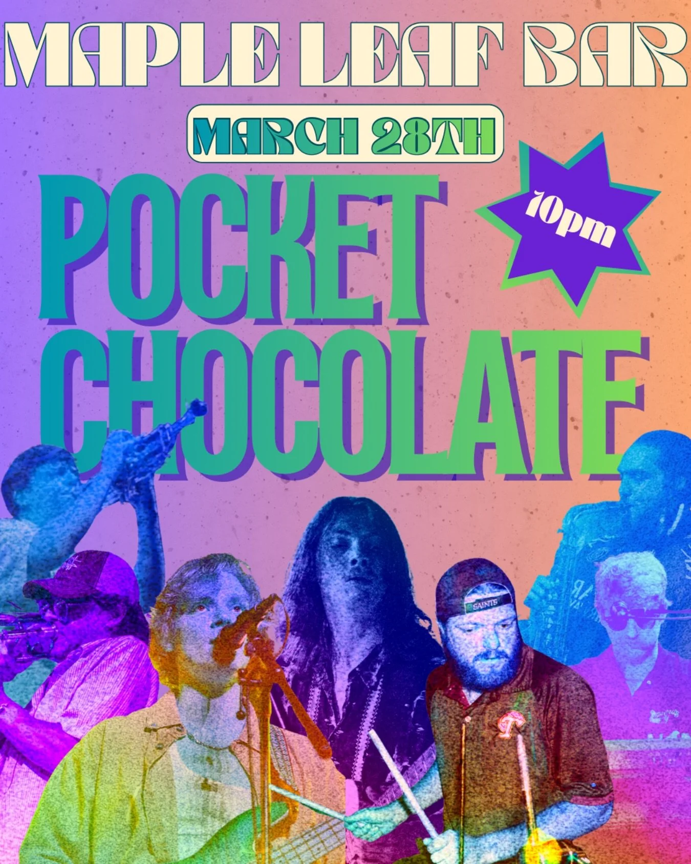 Can&rsquo;t wait for this one at the legendary @mapleleafnola !! Be sure to snag tix ahead of time y&rsquo;all! Set hits at 10pm🌝
.
.
.
.
.
.
#neworleans #mapleleafbar #pocketchocolate #livemusic #neworleansmusic