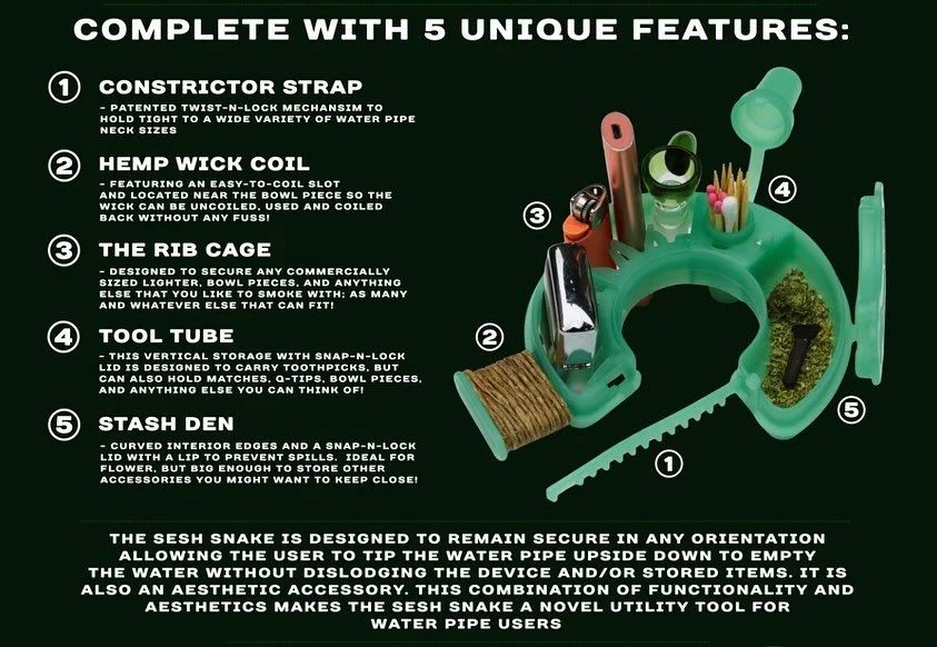 Two things we stand by: keeping it clean 🌊 and keeping it convenient 💨
The Sesh Snake &mdash; made in Canada from recycled ocean plastic &mdash; designed to keep your seshing essentials available, your set-up clean and your vibes uninterrupted😎

S