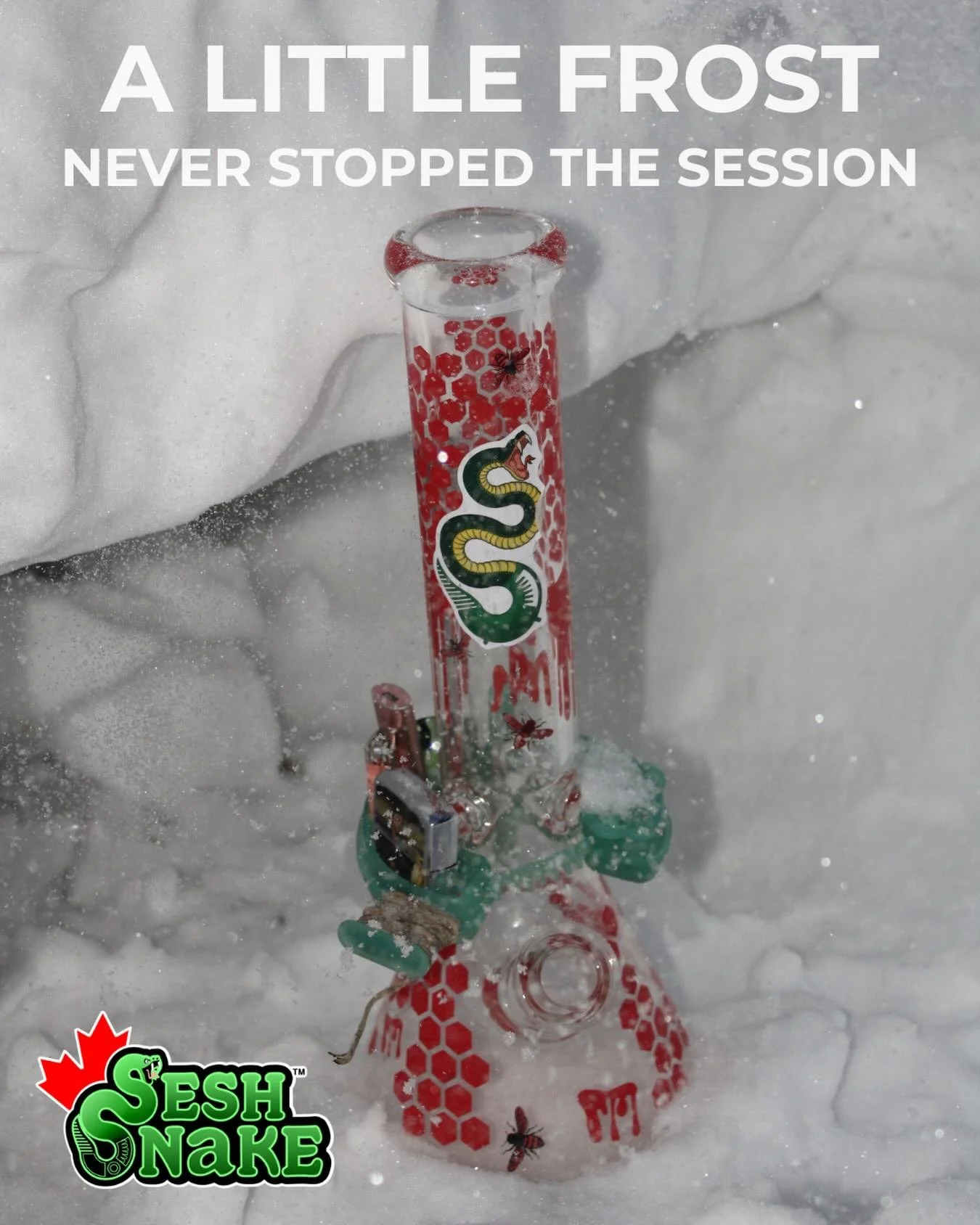 Frozen temps, unfazed sessions ❄️💨 🔥🐍🐍♻️🇨🇦
Keep it cool, keep it going. #ColdButGold #SeshMode #WinterVibes
