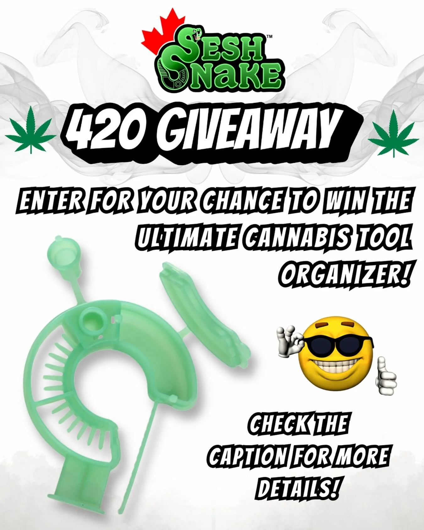 🚨 420 GIVEAWAY ALERT 🚨

We&rsquo;re hooking ONE lucky winner up with the sesh snake🍃🔥

If you love staying organized and elevating your sesh&hellip; this one&rsquo;s for YOU 😏

👇 HERE&rsquo;S HOW TO ENTER 👇
1️⃣ Like this post
2️⃣ Follow us
3️⃣