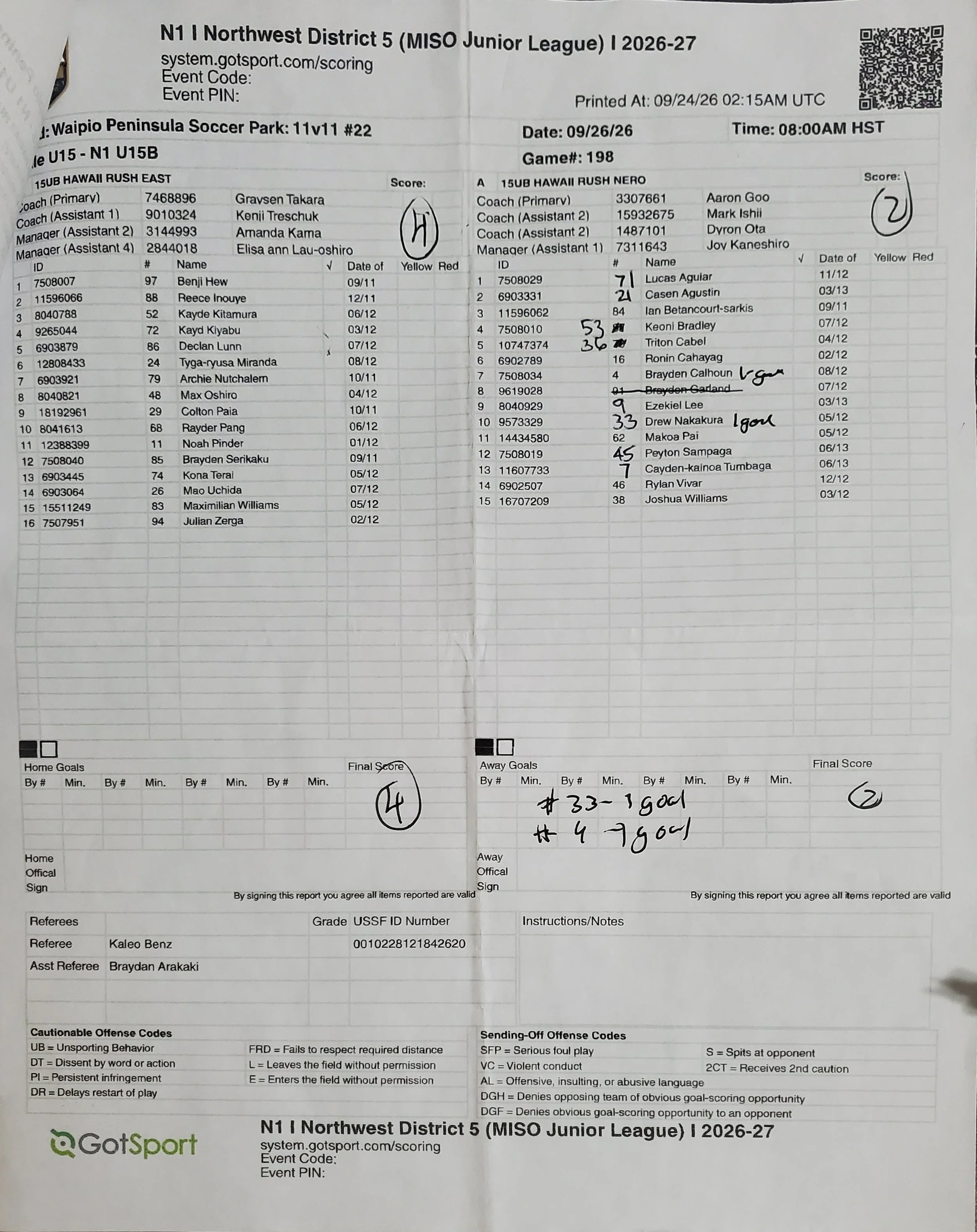 9/26/26 Game 198b