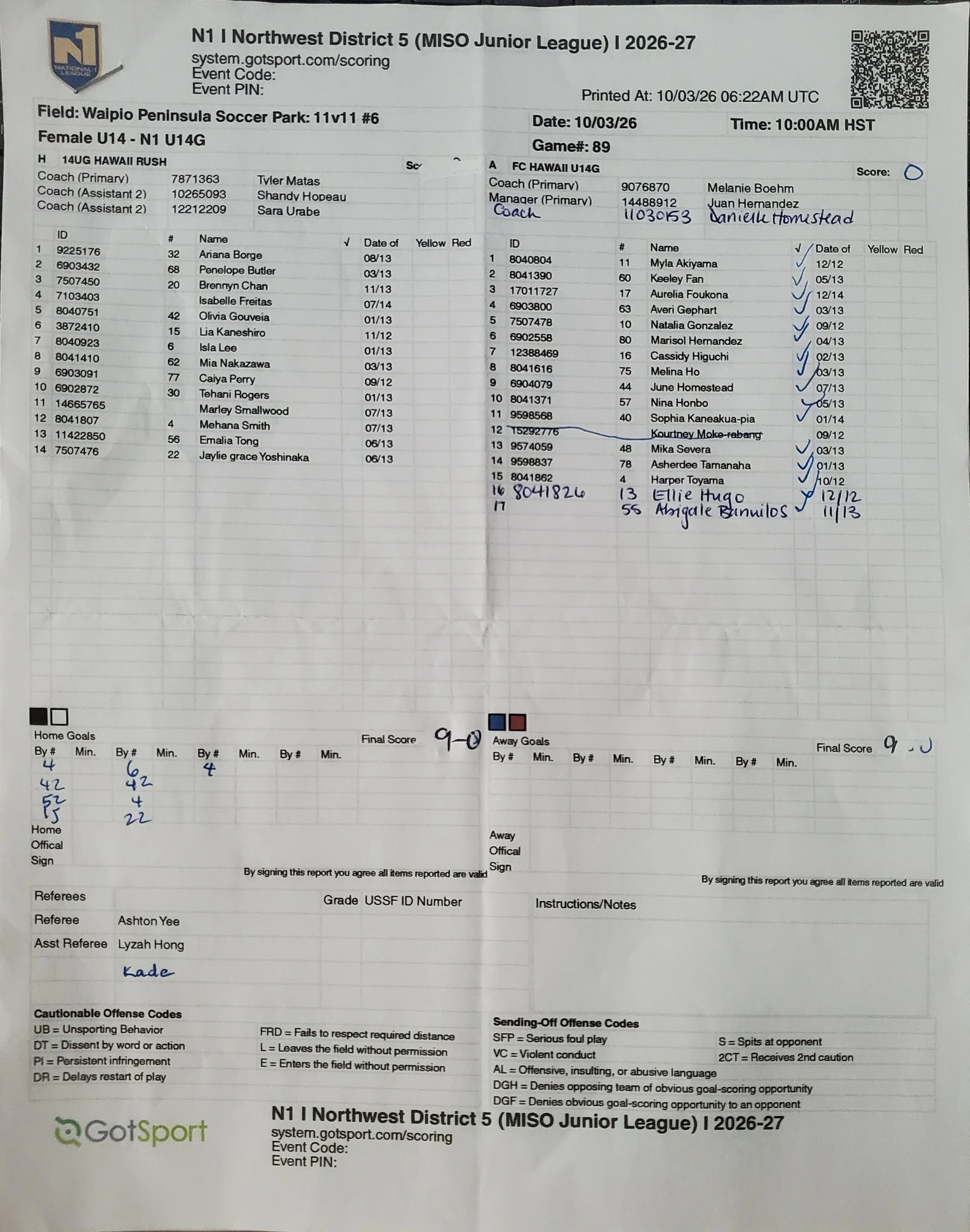 N1 10/3/26 Game 89