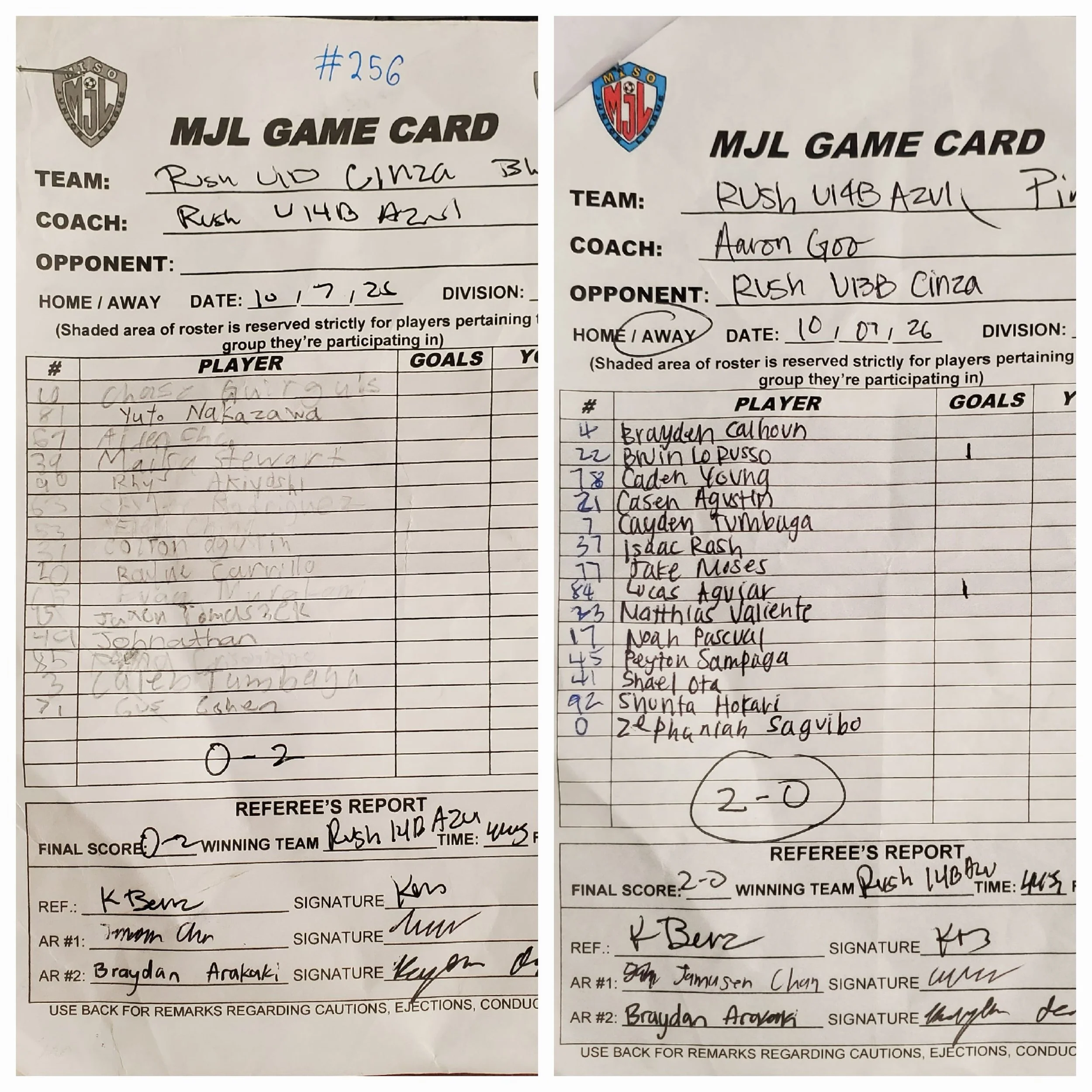 U14B Gold Game 256