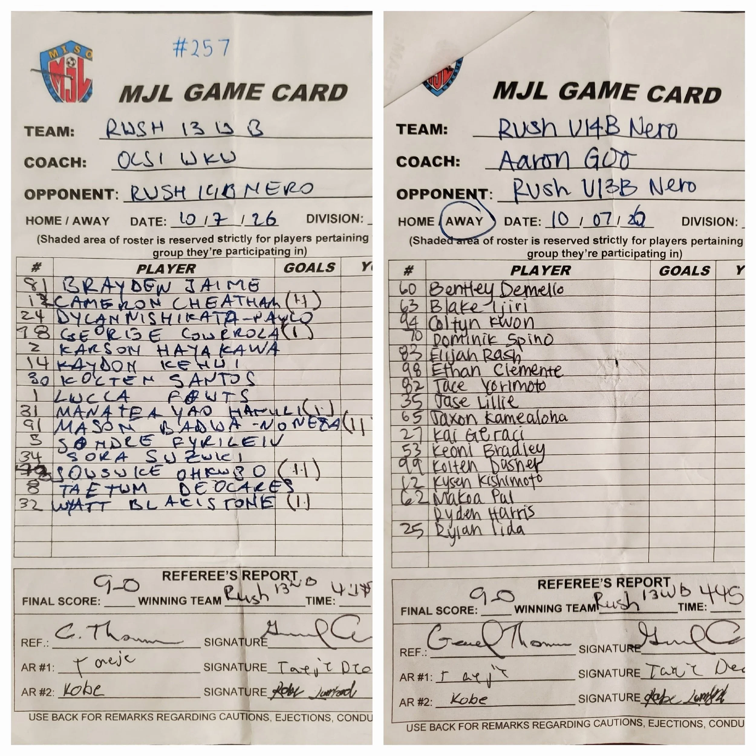 U14B Gold Game 257