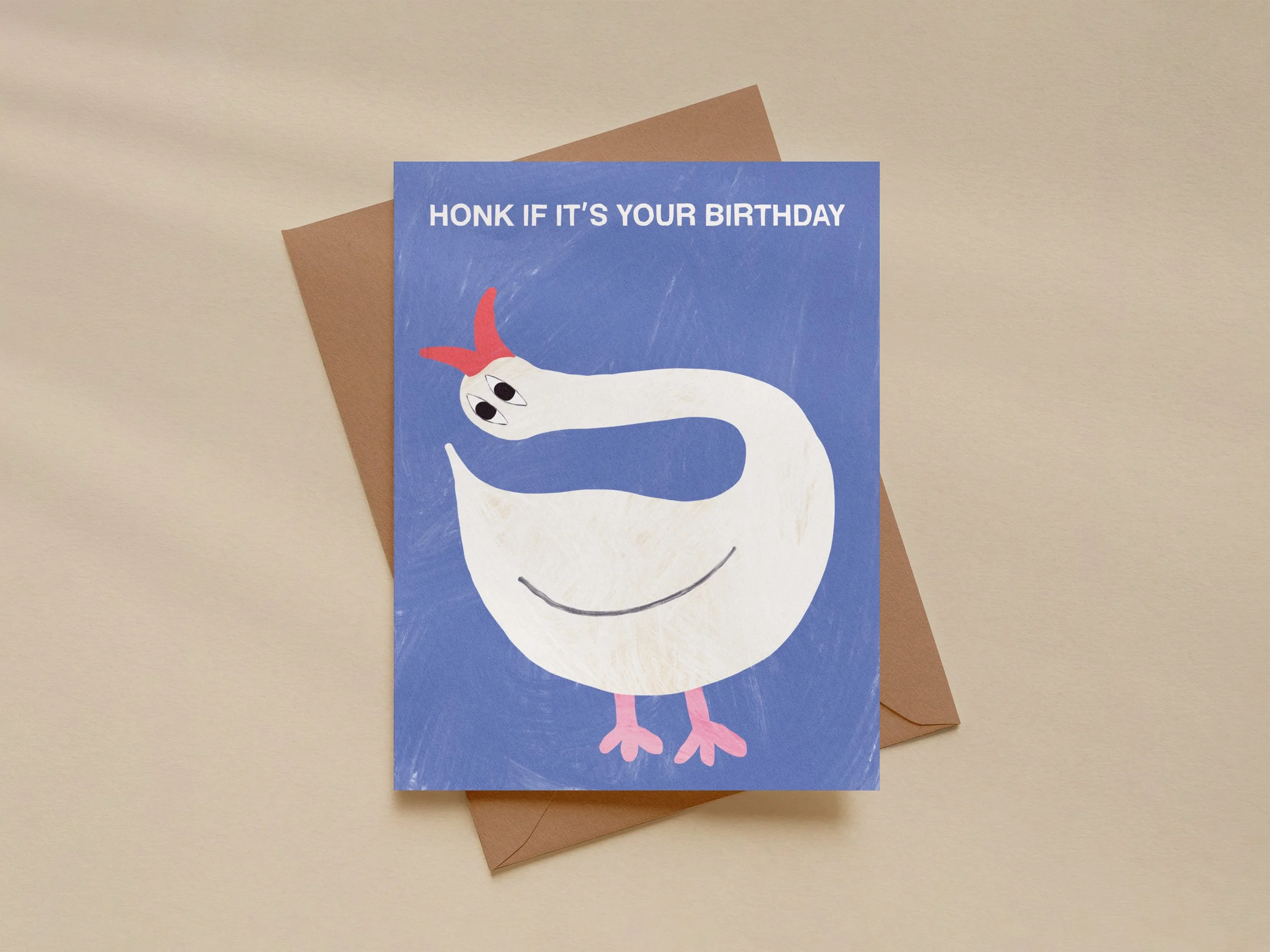 Funny Goose Birthday Card – Honk If It’s Your Birthday